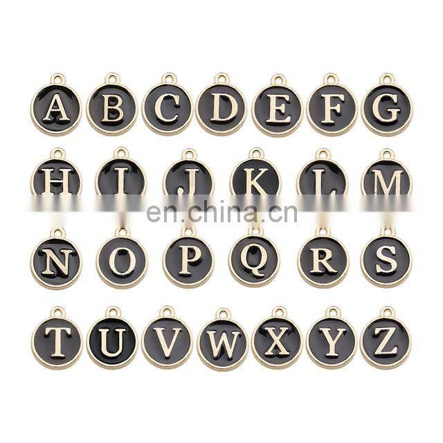 26pcs 12*14mm Alphabet Letter Enamel Charms Jewelry Handmade Pendants Jewelry Making Handmade DIY Bracelet