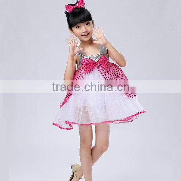 Latest children kids ballroom sequin dress latin dance costume modern dance costumes children
