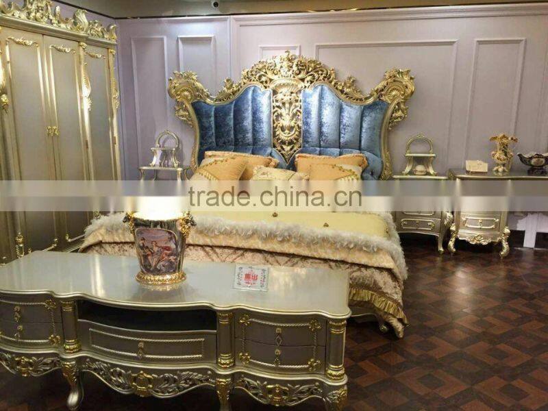 new arrival luxury solid wood princess furniture bedroom