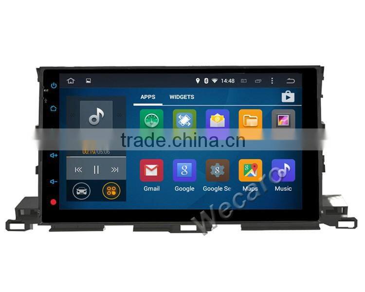 Wecaro WC-TH1022 10.2 inch android 4.4/5.1 car stero gps for toyota highlander car headrest dvd player 2014 + Wifi 3G Radio RDS