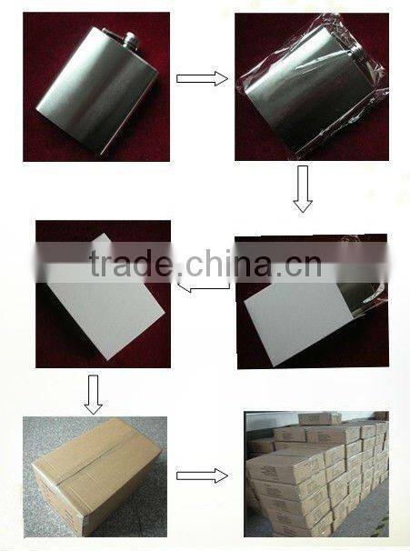 fashion wholesale laser series stainless steel sanding hip flask
