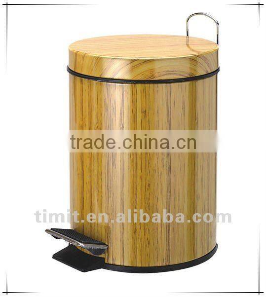 Superior Quality Tinplate Color Printed PP Inner Round Recycling Bin