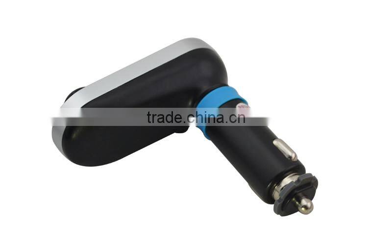 Mini usb fm transmitter, FM transmitter T66N with 2.1A car charger, with beautiful interface