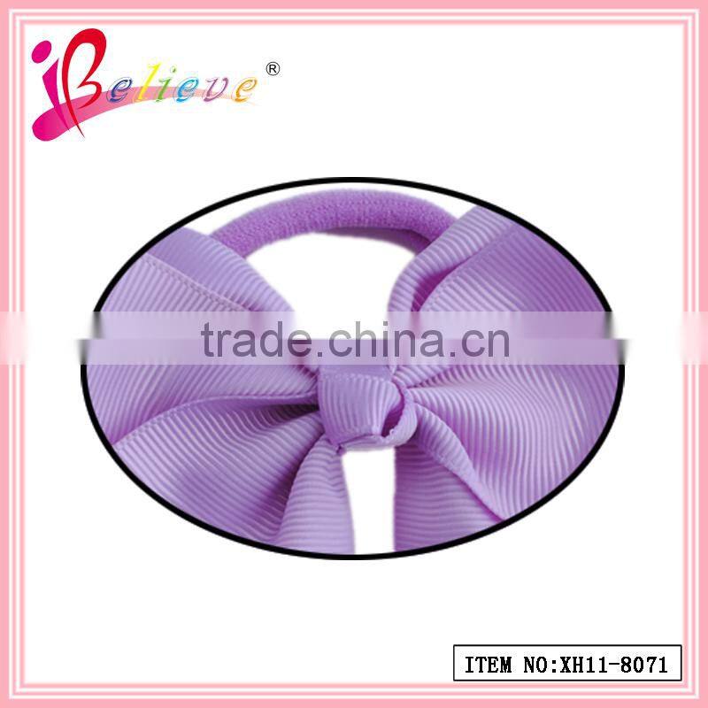 High cost performance factory wholesale ribbon bow covered elastic hair bands (XH11-8071)