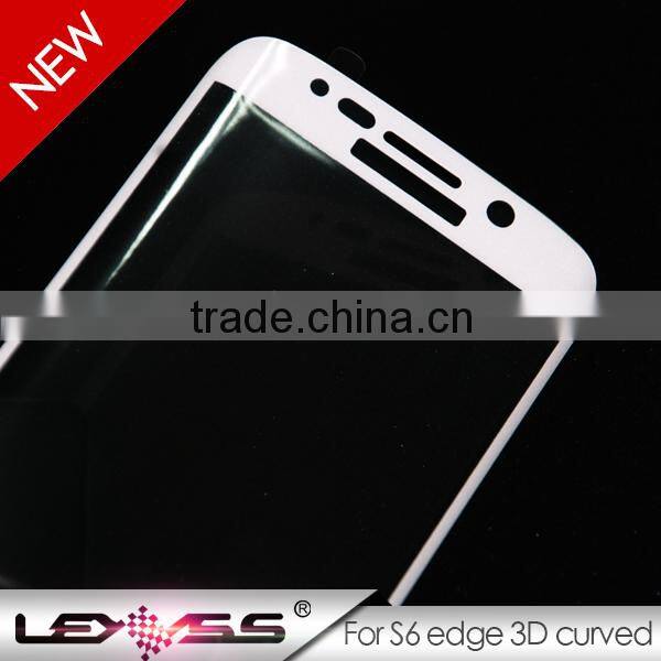 wholesale price 3D curved edge full size Tempered glass screen protector film for s6 edge