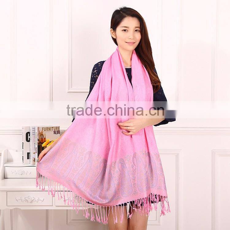 Newest Women Fashion Tassel Paisley Jacquard Scarf