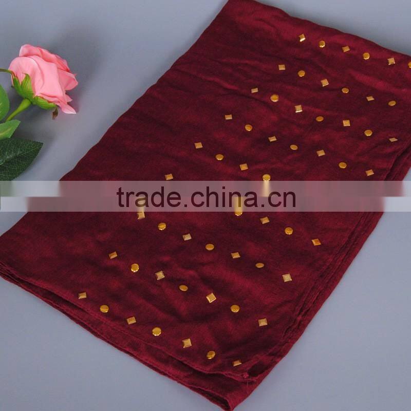 Trend All-match Rhinestud Fixed Muslim Women Head Hijab Shawl