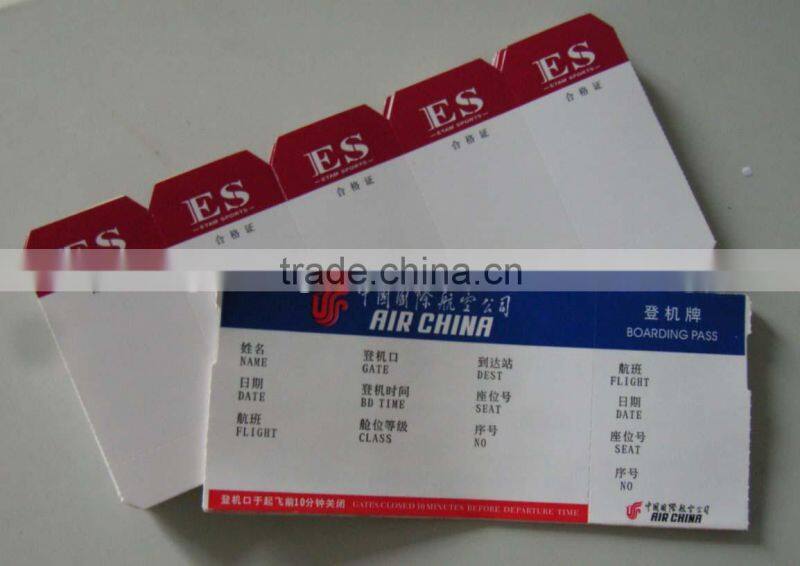 printing direct boarding pass card and luggage tag