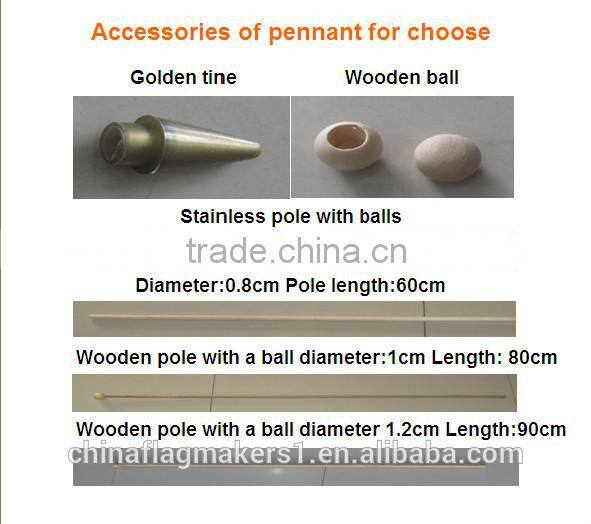 Decoration and customized logo and size pennant