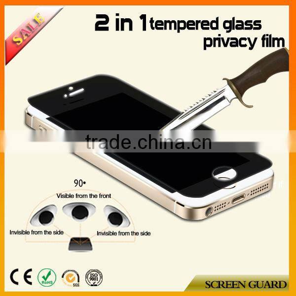 Good Quality Anti-oil Anti-spy Tempered Glass Privacy Film For Iphone5