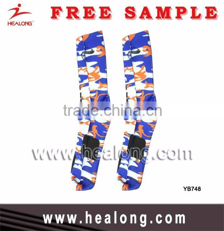 Healong Hot Sales Youth Custom Sublimated Basketball Sport Socks