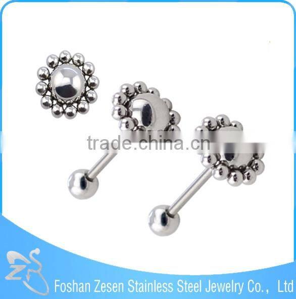 Factory wholesale body piercing free sample custom different shaped tongue ring