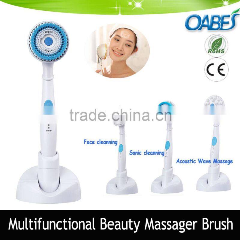 fashion design 3 in 1 mulltifunctional portable electric massage brush