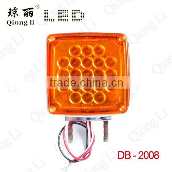 stop turn signal function 12v square double face led truck light