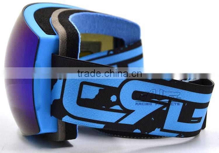 BJ-MG-018A Top Quality Transparent Three Layer Foam Snowboard Goggles