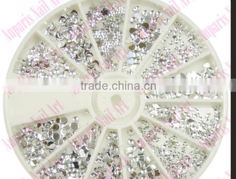 ss6/ss8 rose dmc hotfix flat back DIY loose glass glitter rhinestones trim strass crystal stones for nails art design .Wholesale