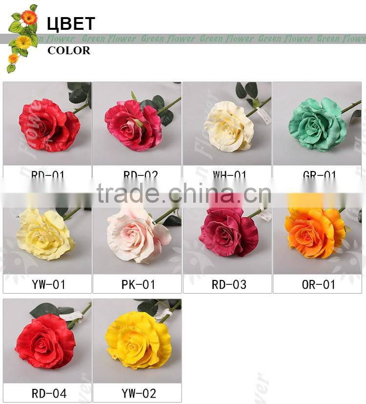 Greenflower 2016 Wholesale handscrafts Real Touch Latex PU China Artificial Flowers Big Rose for wedding decoration occation