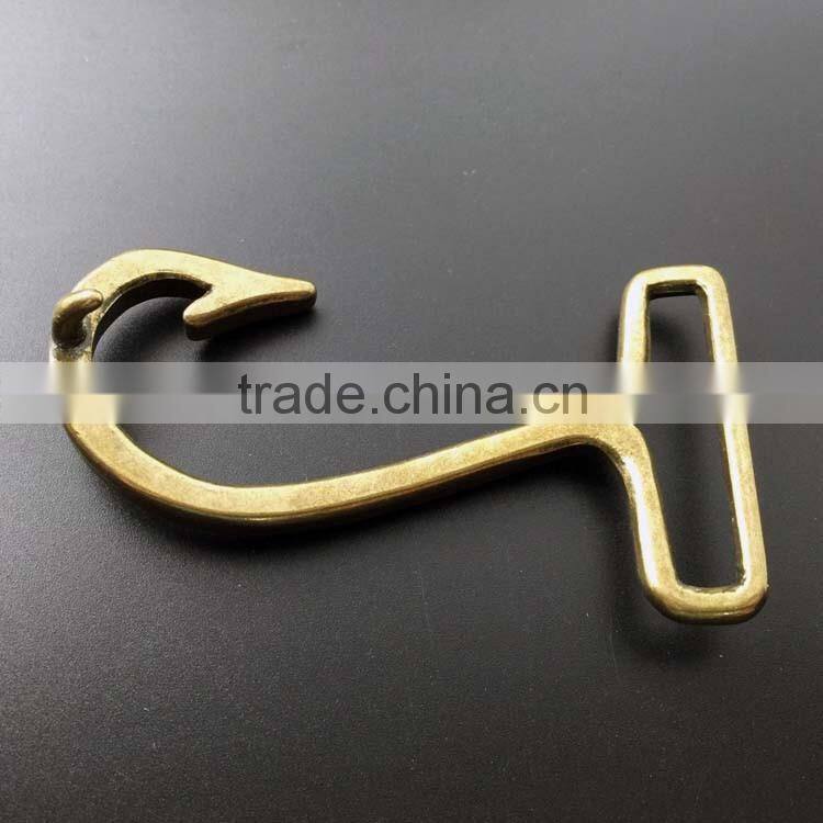 Belt buckle blank in antique brass