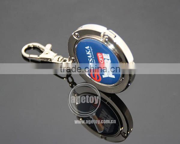 Customized Printing Promotional Zinc Alloy Metal Custom Handbag Holder With Key Holder