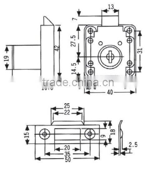 Furniture cabinet slam lock