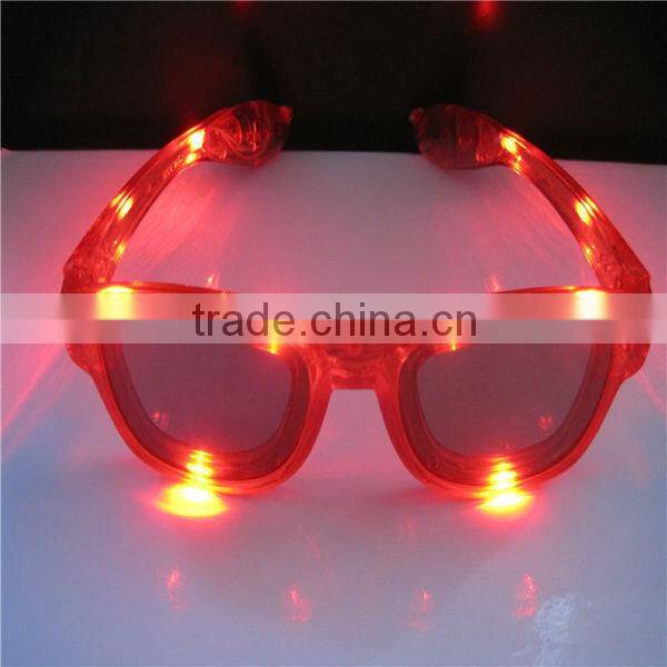 plastic flashing led glasses with flashlight glasses with led for party