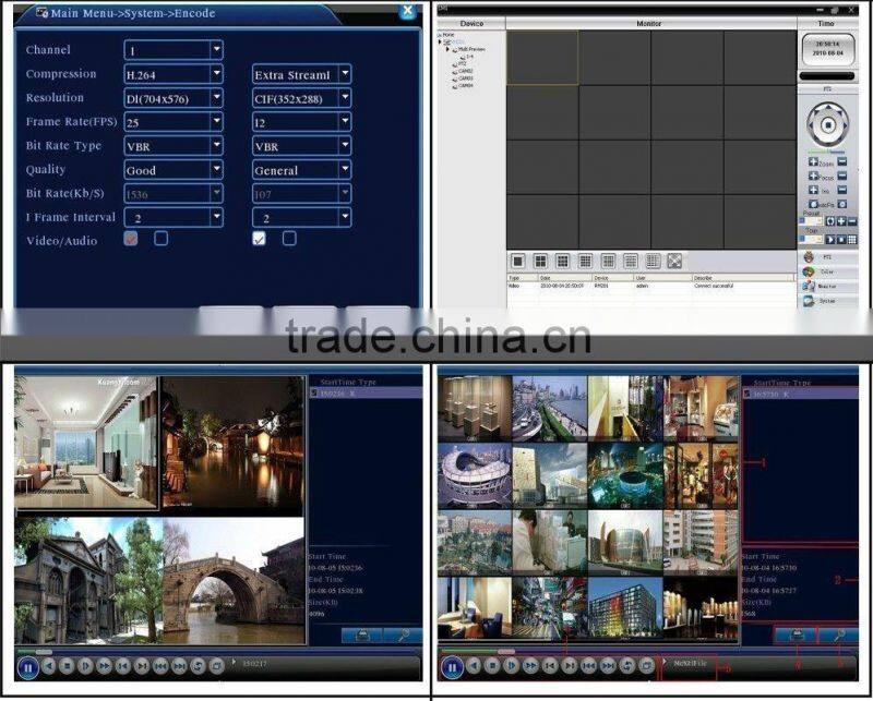 Latest CCTV DVR kit 4x480TVL NTSC CCD outdoor Home Security CCTV Camera system