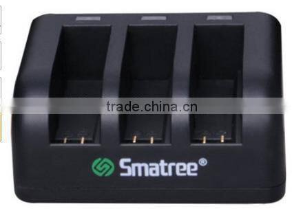 3.8v 1290mah battery & 3 channel charger for Go pro Smatree with high quality