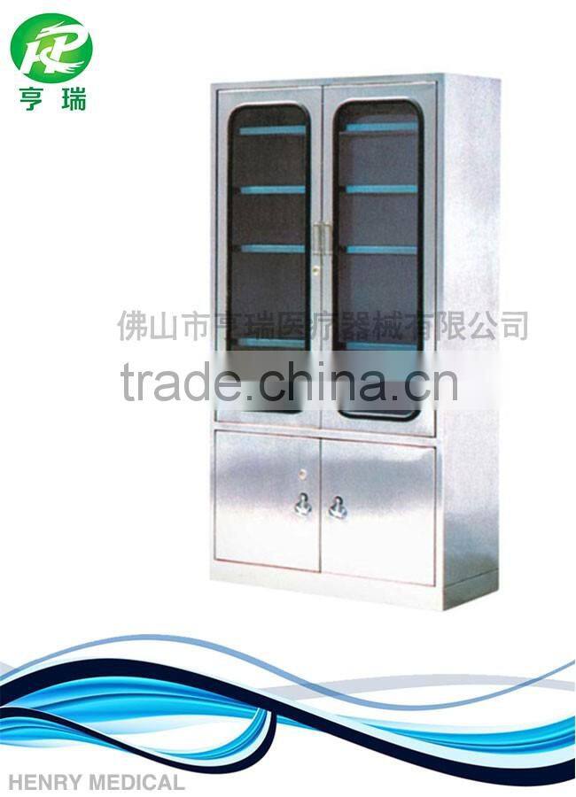 Glass door stainless steel cupboard simple cupboard design