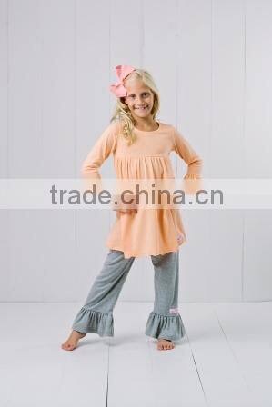 The popular kids Clothing sets,girls outfit,single color baby clothing.2015 fashion clothing sets,Wholesale children's outfit