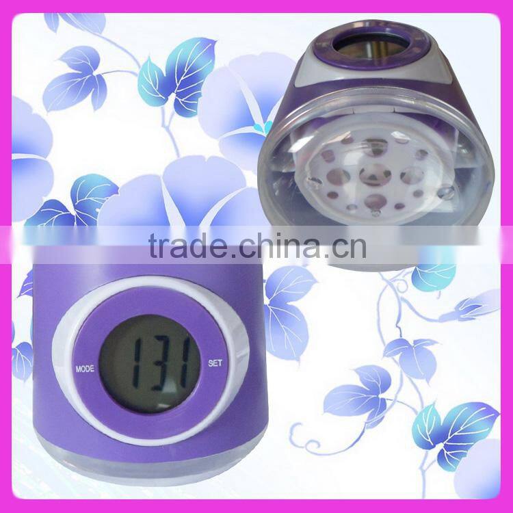 Promotion gift beautiful flower pot electronic digital clock