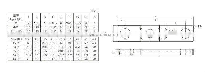 Tension LoadCell weight sensor for Crane scale