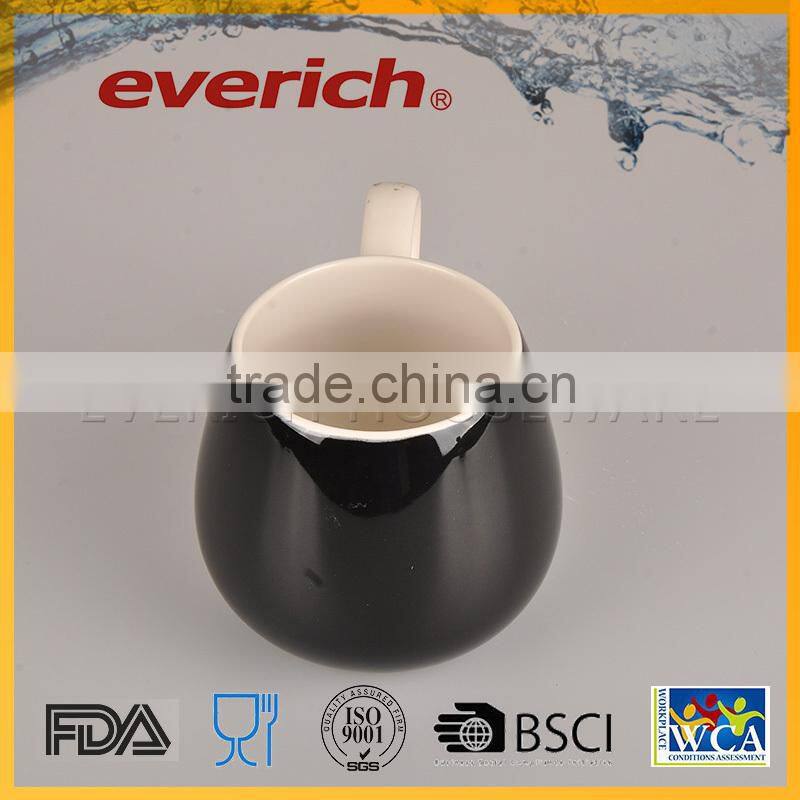 Round shape black cute mini mug