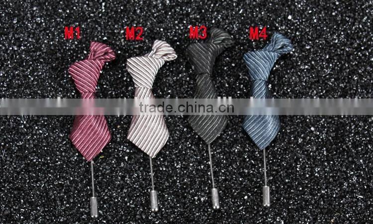 Western Classic Tie Shaped Lapel Pin,Fashion Plaided Long Needle Pins For Dresses