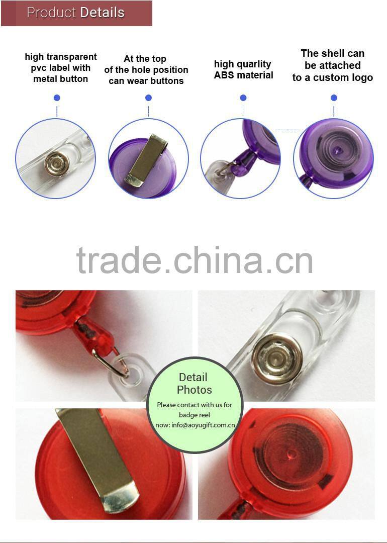 transparent retractable badge reel badge holder