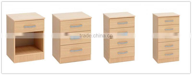 hinges bedroom furniture cheap wooden drawers nightstand table, multi colors