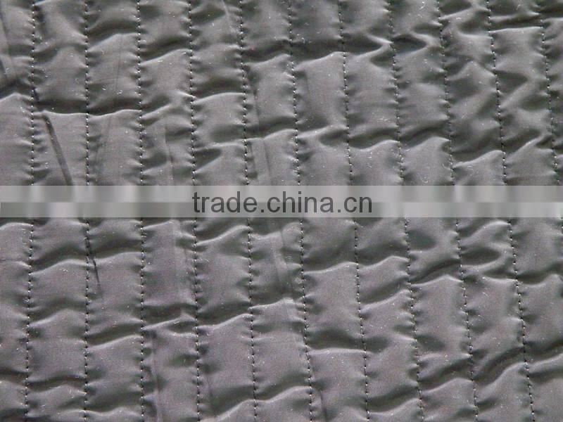 Winter thermal padding cotton stripe quilted embroidery fabric
