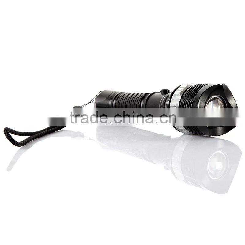 CRE E XPE LED Flashlight Convex Lens 500 Lumen 3 modes led flashlight 1 * 18650/3*AAA Battary Fouce zoomable led lamp TL-8005