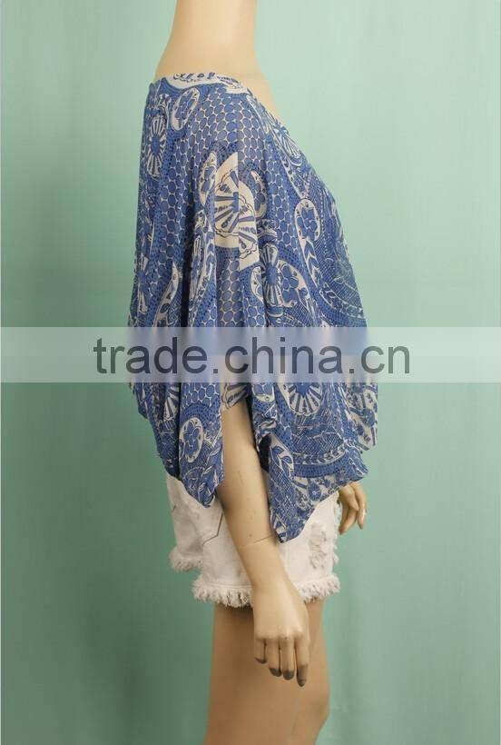 2016 S/S light fabric big sleeve blouse extra large ladies blouse ladies shift blouse