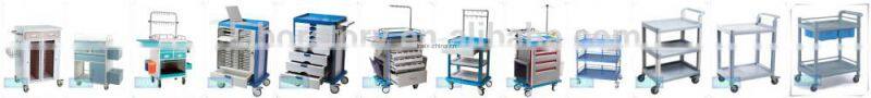 Medical cheap plastic drawer trolley with wheels for sale