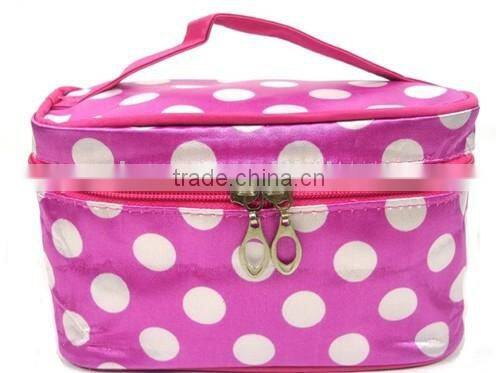 Personalised Spotty Cosmetic Bag,fashion contents cosmetic bag