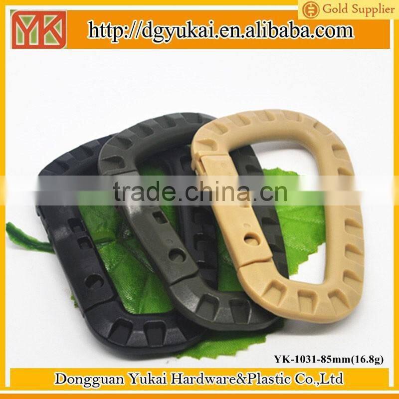 Yukai plastic bag parts products black Dee wiregate carabiners for bags accessories
