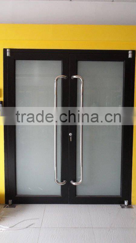 Aluminum frame door with glass for store front