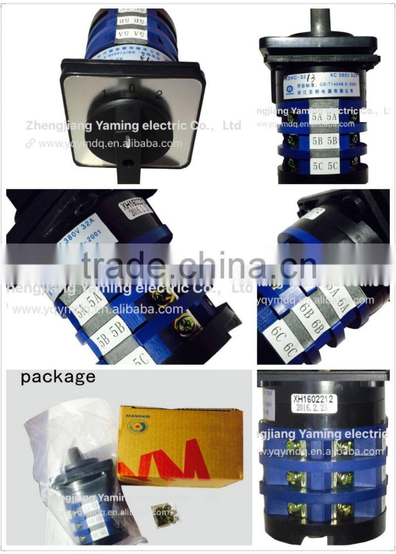 Welding machine switch KDHC-32/3 3 knots 3 poles 32A 3 positions step switch 6 pcs contacts changeover rotary switch