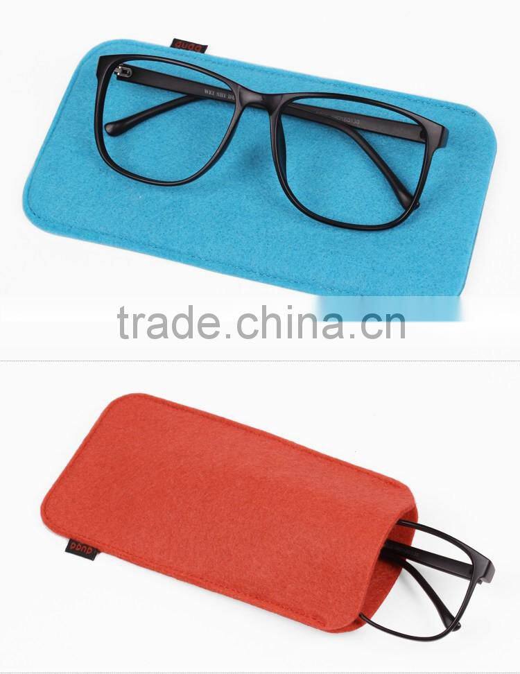 Grey Felt Soft Eyeglasses &Sunglasses Protective Roll Up Case Pouch