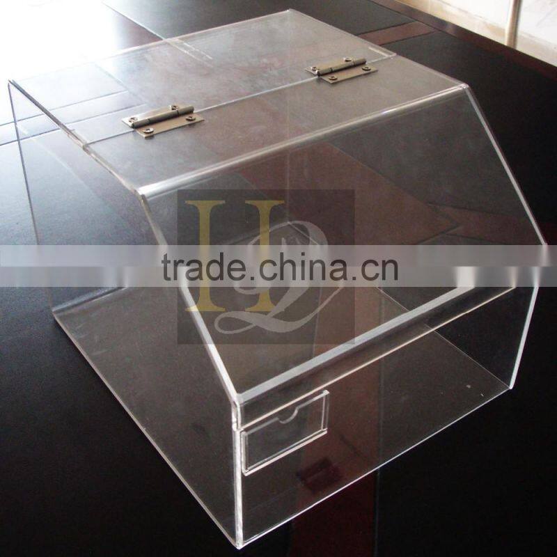 Hot selling Custom Transparent Acrylic Candy cake Box With Hinged Lid