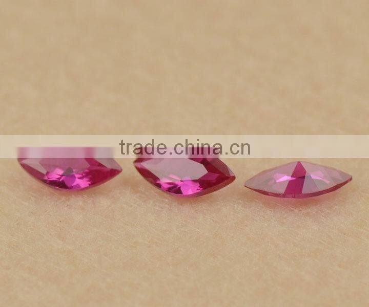 wholesale factory low price 5# colorful trillion faceted man made red rough ruby corundum