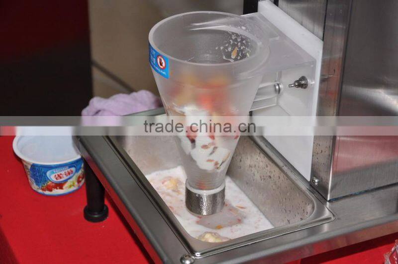 2016 all stainless steel standing style real fruit and nut ice cream mixer 178
