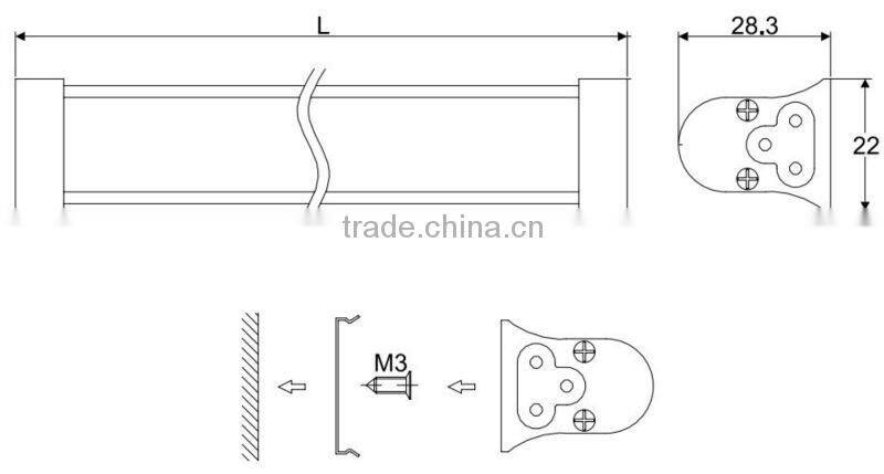 13w LED Tube T5 with LED 3528SMD Chip 180pcs