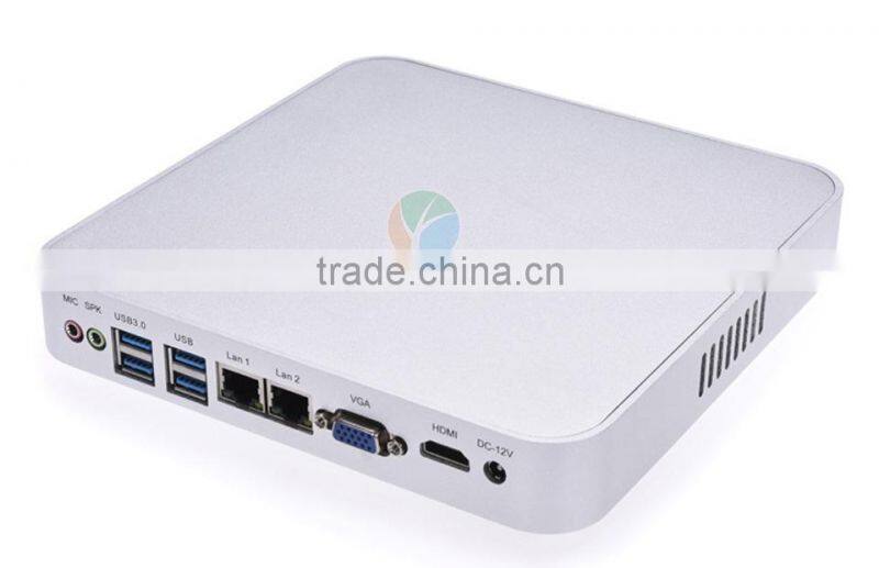 Intel Celeron dual core C1037U 1.8GHz new style laptop pc dual lan mini pc 4G RAM 64G SSD 500G HDD