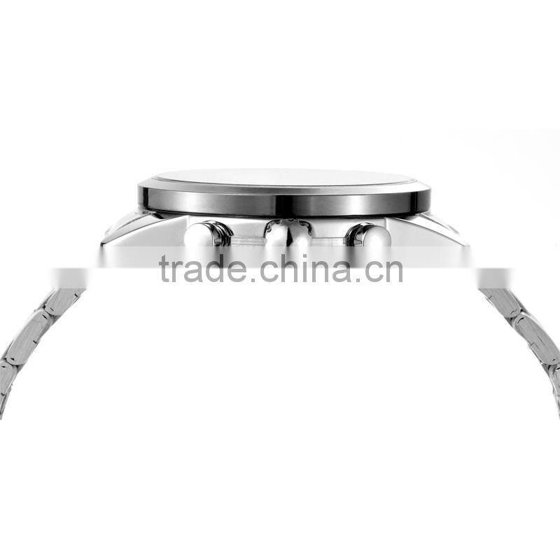 SKONE 7145 stainless steel back water resistant watch